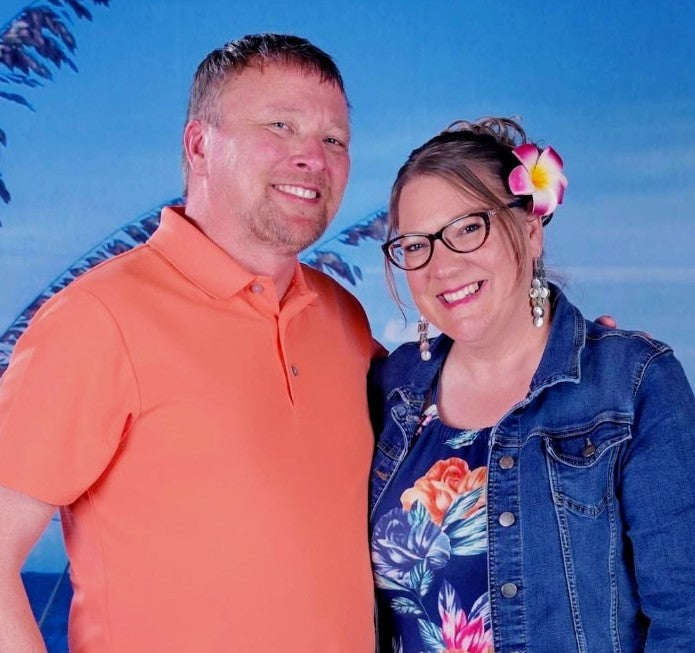 Nick, together with his wife, Melissa.
