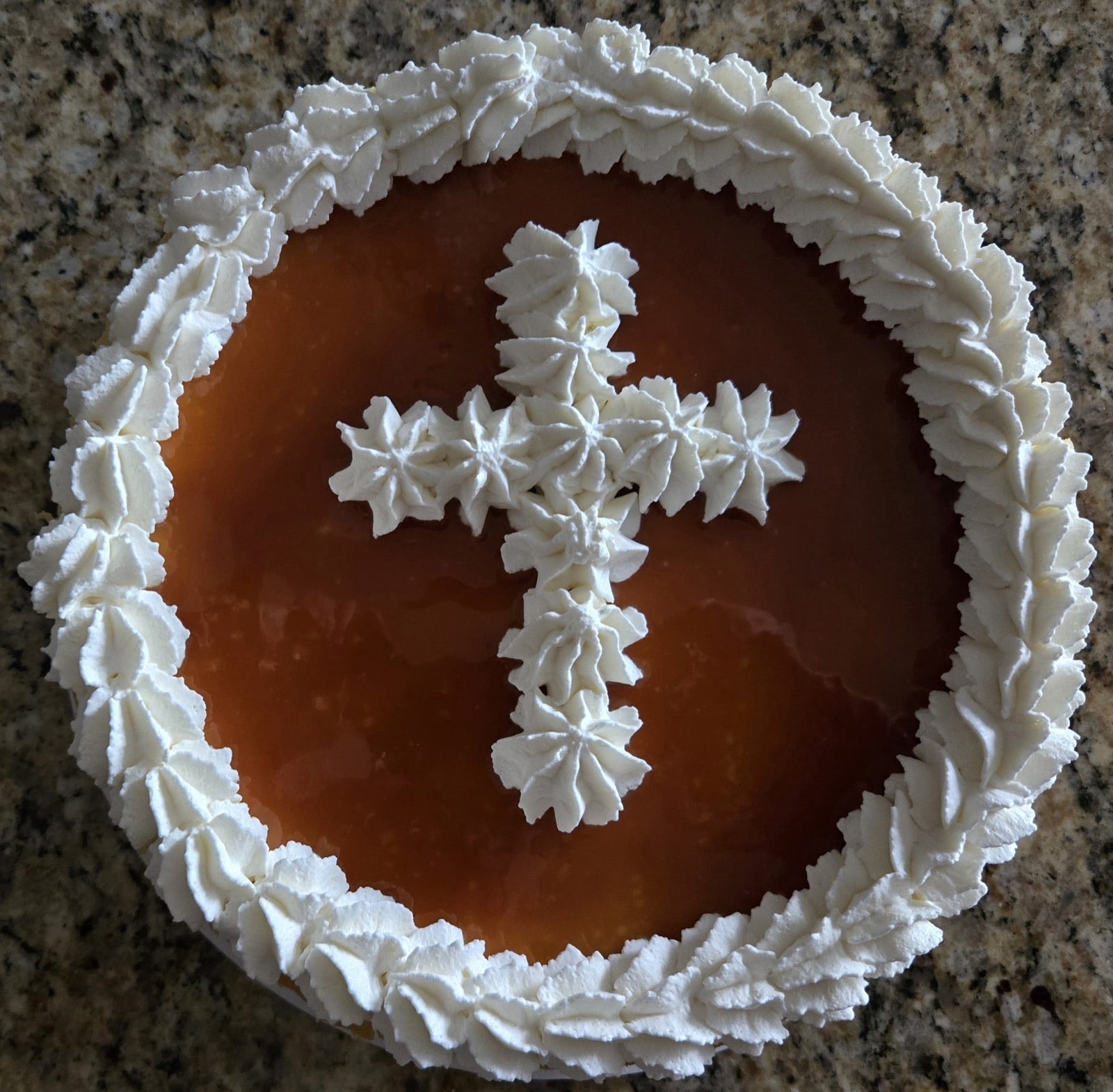 Salted caramel cheesecake with caramel drizzle